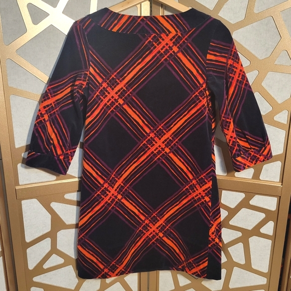 NWOT GO INTERNATIONAL Corduroy Mod Print Mini Dress - Picture 7 of 13